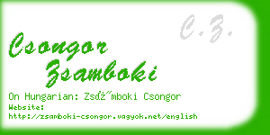 csongor zsamboki business card